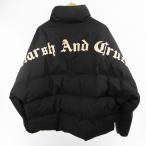 HARSH AND CRUEL - - Sure ndo Crew L M с хлопком поддельный пуховик черный бежевый Logo принт внешний мужской 