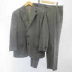 コルネリアーニ Corneliani SU MISURA ウール スーツ セットアップ ビジネス フォーマル サイドベンツ 2B グレー 52 約XL メンズ