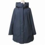 ユニクロ UNIQLO 21AW ハイブリッドダウンショートコート 211-439711 フード ジップアップ M 紺 ネイビー X レディース