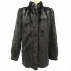  черный норка жакет пальто мех мех чёрный 11 примерно L 0426 #GY09 женский 