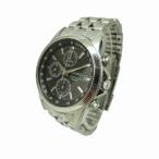 セイコー SEIKO クロノグラフ デイト 黒文字盤 腕時計 ブラック×シルバーカラー 7T92-0LH0 稼働品 メンズ
