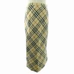 バーバリー BURBERRY スカート ノバチェック ウール ロング丈 38 ベージュ /HO ●ECO レディース
