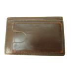  передний боковой FRONT SIDE футляр для карточек чехол для пропуска темно-бордовый кожа чай Brown 0806 *ECO мужской 