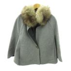  Albert Via -niALBERTO BIANI пончо кашемир 100% мех лисы 42 серый 1010 женский 