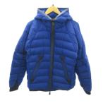 モンクレール MONCLER 美品 BARNAVE ダウンジャケット ジップアップ ロゴ パッチ 2 青 ブルー H20971A00023 1109 ☆AA★ メンズ