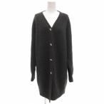 ショッピングzara ザラ ZARA ロングカーディガン ニット M グレー Vネック 長袖 ロング丈 /KR ■YHS12 レディース