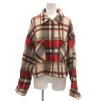 ショッピングzara ザラ ZARA ジャケット 起毛 L マルチカラー 赤 レッド チェック /KR ■YHS12 レディース