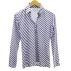  Adidas adidas прекрасный товар Skipper рубашка одежда для гольфа полоса фиолетовый лиловый M женский 