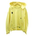 マルニ MARNI × Paloma Elsesser 美品 24AW 後付け パーカー スウェット リメイク ロゴ 黄色 イエロー 40 約S メンズ