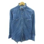 ラングラー WRANGLER ヴィンテージ 80s ウエスタンシャツ デニム 長袖 15-33 インディゴブルー 1208 メンズ