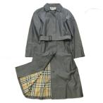 バーバリー ロンドン BURBERRY LONDON 美品 ステンカラ―コート ジャケット 裏地ノバチェック グレー 9 約M レディース