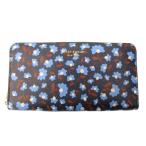 ショッピングケイトスペード ケイトスペード KATE SPADE 美品 長財布 ウォレット 花柄 レザー 紺 ネイビー 0203 レディース