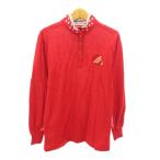 Munsingwear одежда MUNSINGWEAR рубашка-поло Golf одежда Logo вышивка длинный рукав M красный красный 0913 #OFP2 мужской 