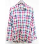 ユニクロ UNIQLO シャツ ネルシャツ 長袖 リネン 麻 コットン チェック マルチカラー M メンズ【中古】【ベクトル 古着】