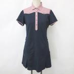  Ashworth ASHWORTH One-piece Golf короткий рукав вышивка в клетку плиссировать темно-синий красный белый темно-синий красный белый M женский 
