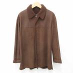  Fendi FENDI пальто мутоновое пальто жакет двусторонний отложной воротник соотношение крыло Zip выше кожа Brown чай мужской 