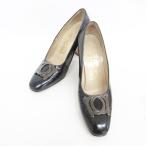 サルヴァトーレフェラガモ Salvatore Ferragamo パンプス オーバルトゥ ガンチーニ ブラック 黒 5 レディース