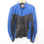  наан kai NANKAI мотоциклетная экипировка жакет блузон Zip выше воротник-стойка переключатель сетка чёрный синий черный голубой XL мужской 