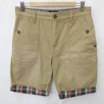  Quick Silver QUIKSILVER брюки шорты хлопок одноцветный проверка чай Brown 30 мужской 