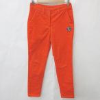  Anne Pas .and per se Golf спорт одежда брюки длинный стрейч Logo вышивка вельвет orange M женский 