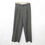  Mizuno MIZUNO GRAND MONARCH Golf спорт одежда брюки слаксы длинный проверка шерсть . серый голубой 76 мужской 