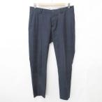 ショッピングzara ザラマン ZARA MAN パンツ スラックス クロップド丈 チェック 紺 ネイビー 30 メンズ