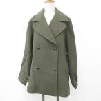  не использовался товар Mu nikMunich пальто бушлат Tailor цвет двойной большой размер шерсть оливковый зеленый moss green S женский 