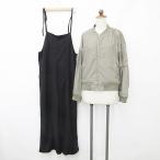 GRL Earth Music and экология комбинезон блузон 2 шт. комплект Wide Long MA1 двусторонний Zip выше чёрный хаки зеленый L