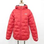  не использовался товар filler FILA с хлопком жакет Zip выше Logo капот обратная сторона aluminium теплоизоляция защищающий от холода красный красный M женский 