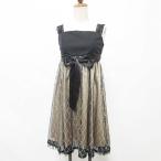 Lis classe One-piece Cami One-piece формальный party колено длина chu-ru ламе проверка гонки чёрный черный 9AR женский 