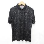  Kappa kappa Golf спортивная одежда рубашка-поло короткий рукав общий рисунок чёрный белый черный белый LL мужской 