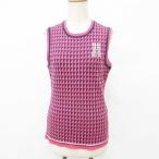  Lanvin sport LANVIN SPORT Golf спортивная одежда вязаный лучший вырез лодочкой тянуть over . какой рисунок вышивка шерсть розовый темно-синий темно-синий 