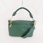Anmato Japan ハンドバック ショルダーバック 2WAY レザー グリーン 緑 レディース
