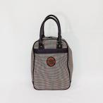  Glenn Moug GLENMORG Golf сумка сумка для обуви общий рисунок проверка кожа бежевый Brown чай мужской 