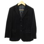 ユニクロ UNIQLO ジャケット テーラージャケット シングル 3B コーデュロイ 総裏 ベンツ 黒 ブラック XL メンズ