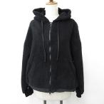  фламинго ферма fiamingo firm Parker длинный рукав Zip выше капот боа другой ткань ребра чёрный черный женский 