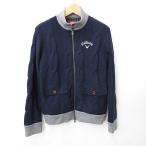  Callaway CALLAWAY red label Golf жакет вязаный Zip выше подкладка имеется защищающий от холода шерсть . темно-синий темно-синий серый L мужской 