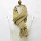  не использовался товар Aquascutum AQUASCUTUM muffler палантин бахрома кашемир Brown чай Camel мужской женский 