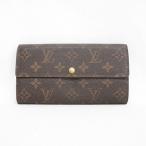 ルイヴィトン LOUIS VUITTON モノグラム ポシェットポルトモネクレディ 財布 長財布 二つ折り 茶 ブラウン M61726 メンズ レディース
