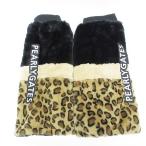  Pearly Gates PEARLY GATES Golf мелкие вещи гетры Leopard рисунок боа флис черный бежевый Brown чёрный чай женский 