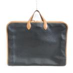  Hermes HERMES сумка для одежды Vintage путешествие сумка портфель вешалка кожа черный Brown чёрный чай *AA*