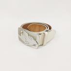  Pearly Gates PEARLY GATES Golf ремень булавка пряжка Logo кожа белый мужской женский 