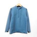  Under Armor UNDER ARMOUR Golf спортивная одежда жакет тянуть over половина Zip с высоким воротником склеивание синий чёрный blue blur 