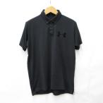  Under Armor UNDER ARMOUR рубашка-поло Golf спорт одежда короткий рукав кнопка down Logo чёрный черный LG мужской 