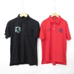 OPST Golf спорт одежда рубашка-поло 2 шт. комплект короткий рукав кнопка fly Logo чёрный красный черный красный L мужской 