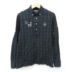  Beams Golf рубашка-поло Golf спорт одежда длинный рукав кнопка down Logo в клетку зеленый темно-синий зеленый темно-синий XL