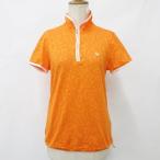  Adabat adabat Golf спортивная одежда рубашка короткий рукав половина Zip с высоким воротником общий рисунок orange белый белый 38 женский 
