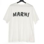 ショッピングマルニ マルニ MARNI 23SS レタリングプリント オーバーサイズ Tシャツ 半袖カットソー 40 白 ホワイト THJET49EPH レディース