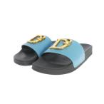 未使用品 ディースクエアード DSQUARED2 22SS D2 STATEMENT スライドサンダル 靴 37 ブルー/ブラック 黒 青 SLW0020 国内正規 レディース