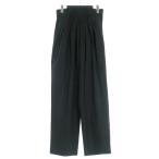マメクロゴウチ  Mame Kurogouchi 23AW Dry Touch Cotton High Waisted Trousers パンツ スラックス 2 黒 ブラック MM23PF-PT723
